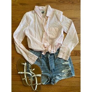 NWOT Old Navy 100% Cotton Checked Button Down XS